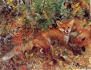bruno liljefors Foxes painting